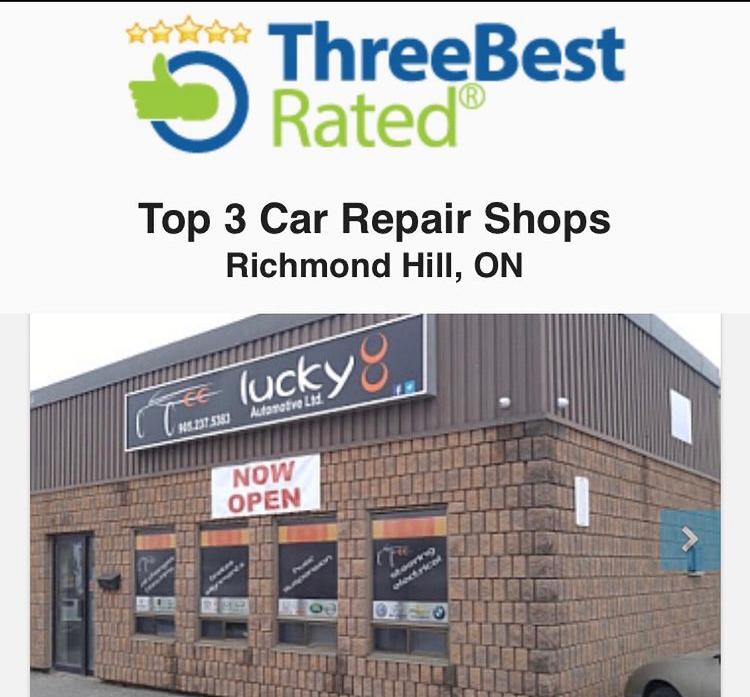 ThreeBest Rated award — Top 3 Car Repair Shops in Richmond Hill, ON